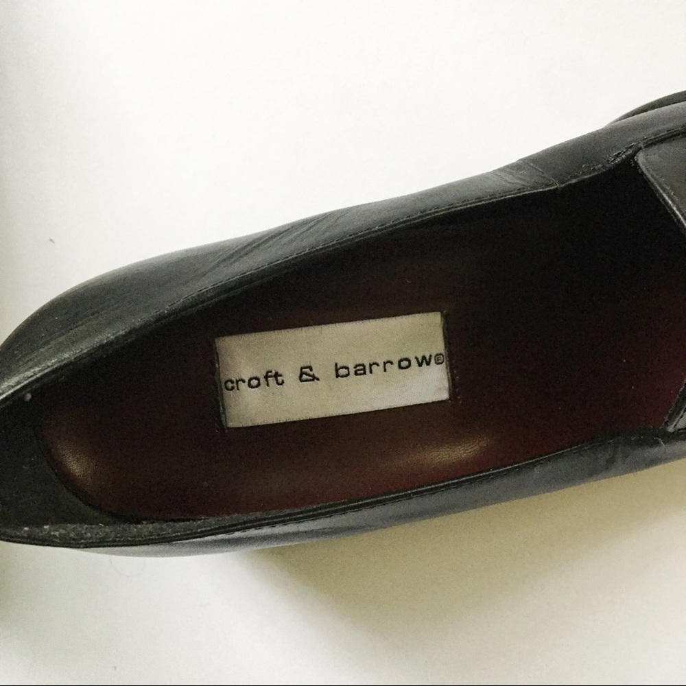 Croft & Barrow Leather Loafers Black Size 6 - Picture 9 of 13
